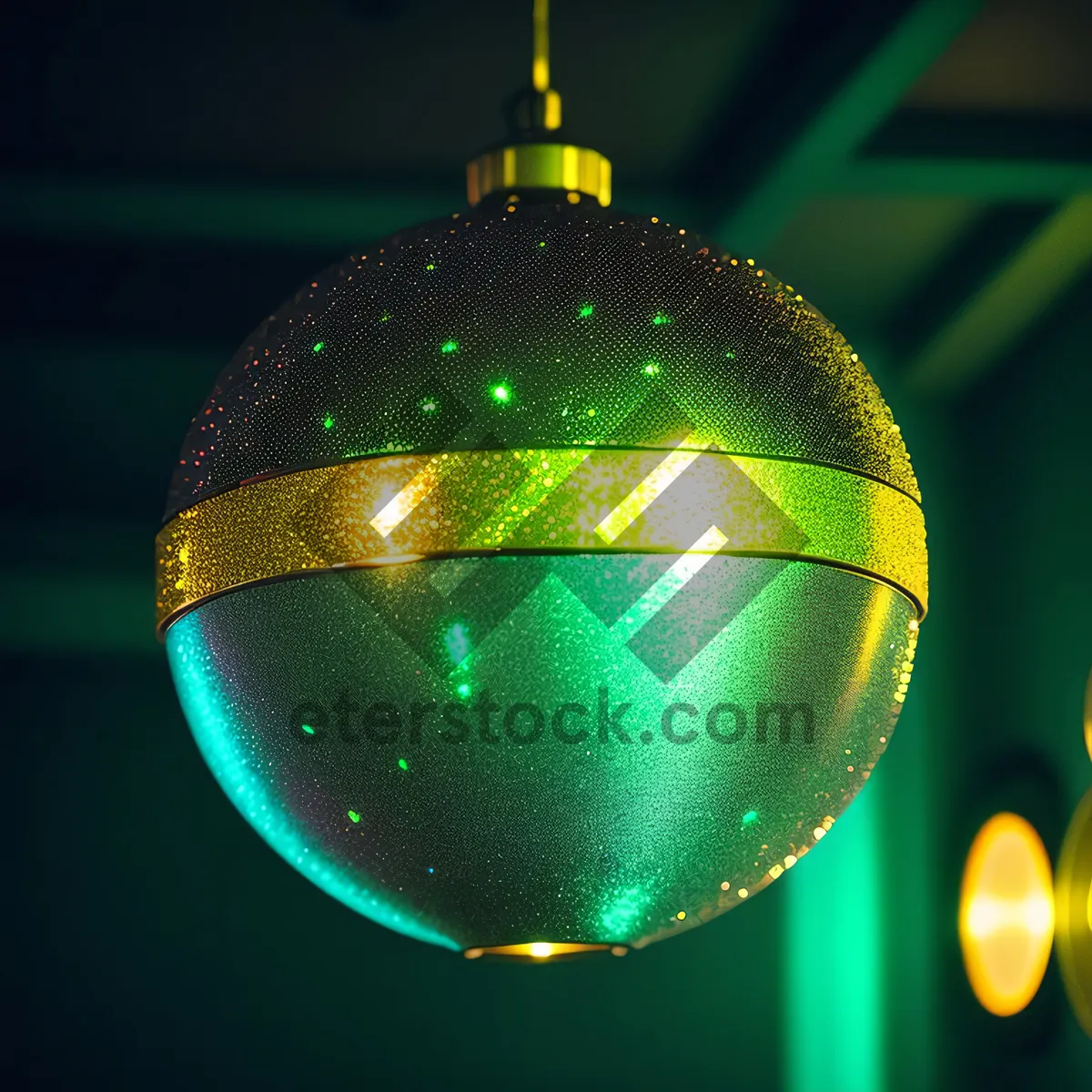 Picture of Holiday Sparkle: Festive Glass Ball Lampshade