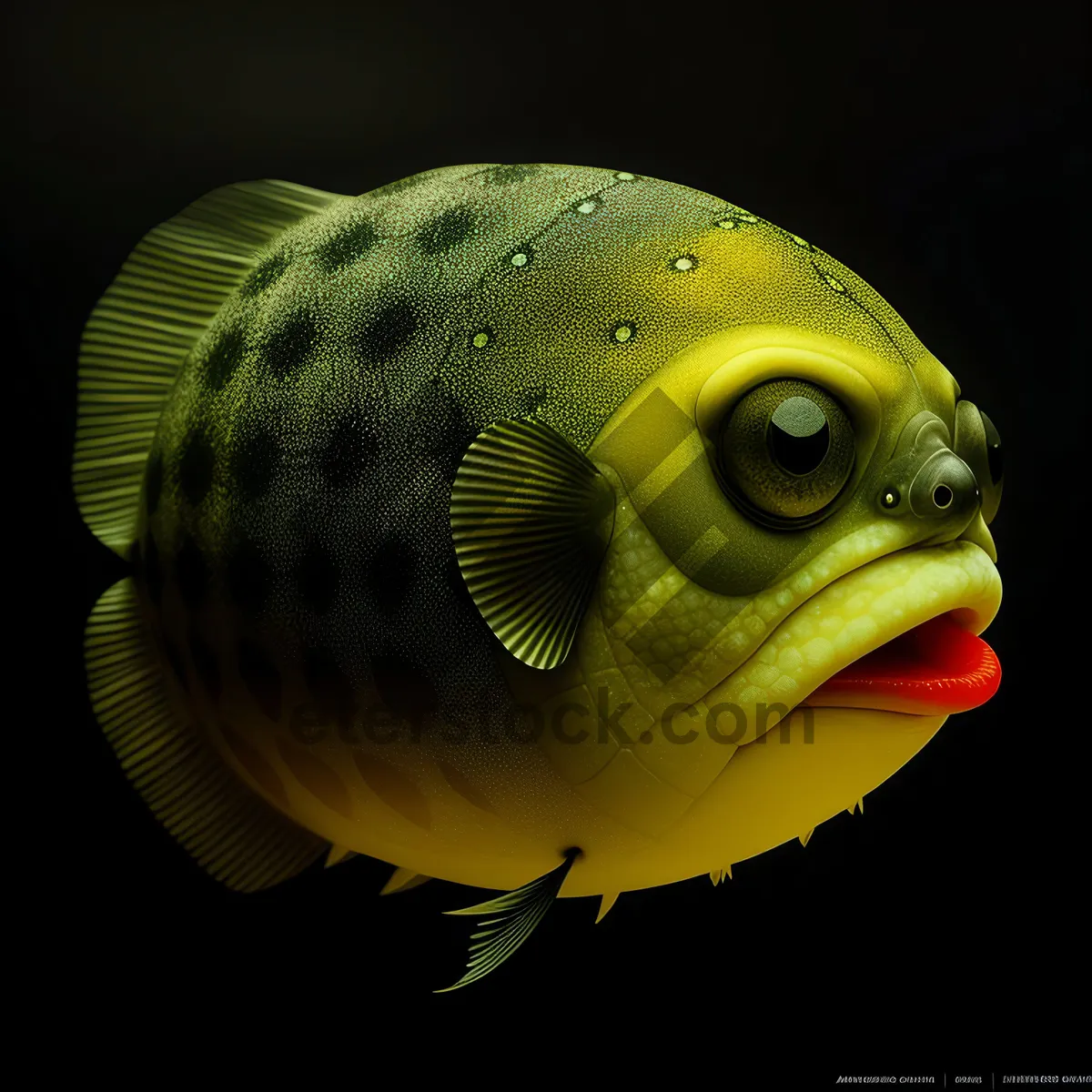 Picture of Exotic Butterfly Fish Swimming in Tropical Aquarium