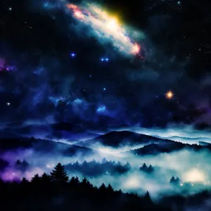 Starry Night Sky Fantasy Universe Wallpaper