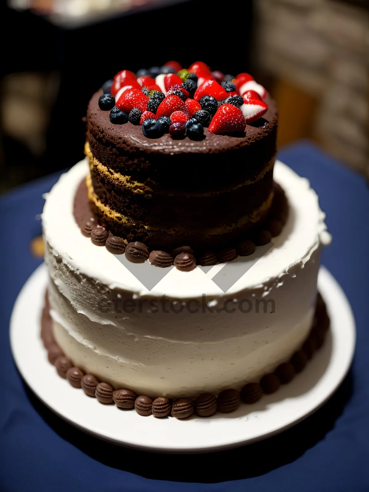 Picture of Delectable Sweet Berry Chocolate Cake