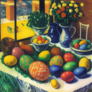Vibrant Citrus Delight: Colorful Fruit Decorations & Candy Feast
