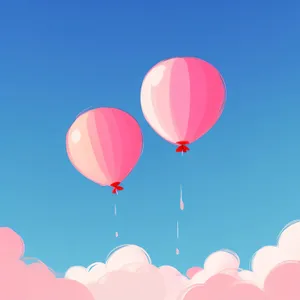 Colorful Balloon Celebration in Pink