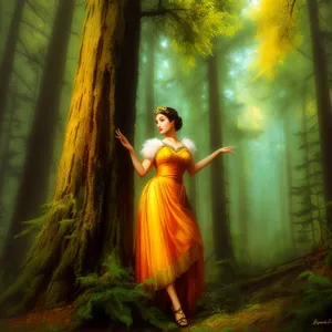 Outdoor Forest Fashion: Serene Monk in Sarong Skirt