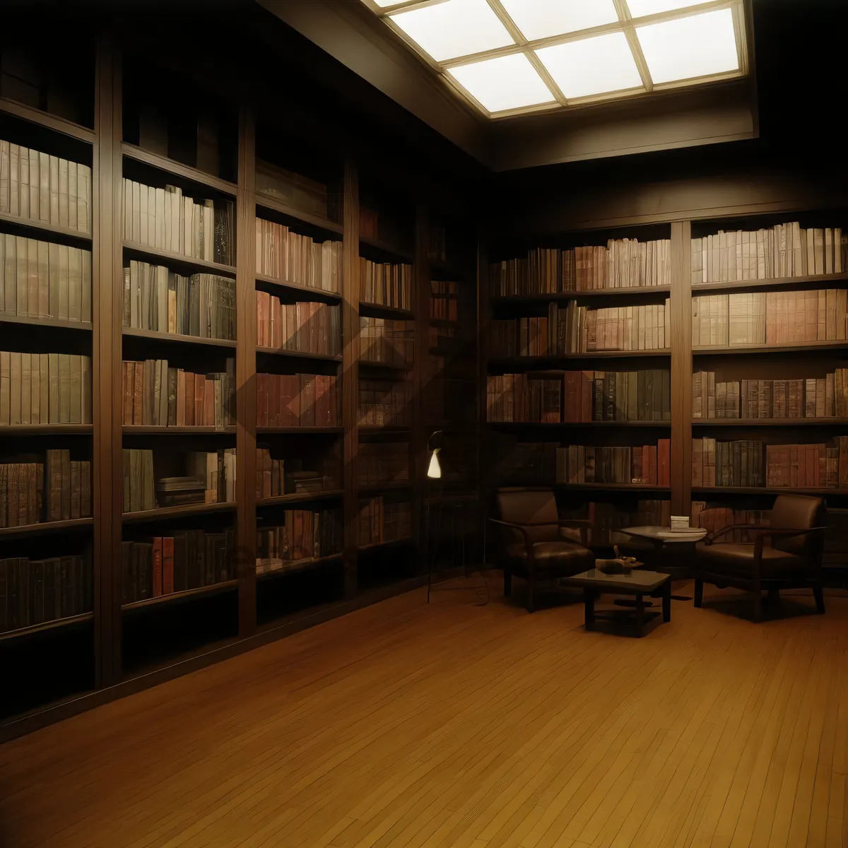 Picture of Modern Library Interior With Books