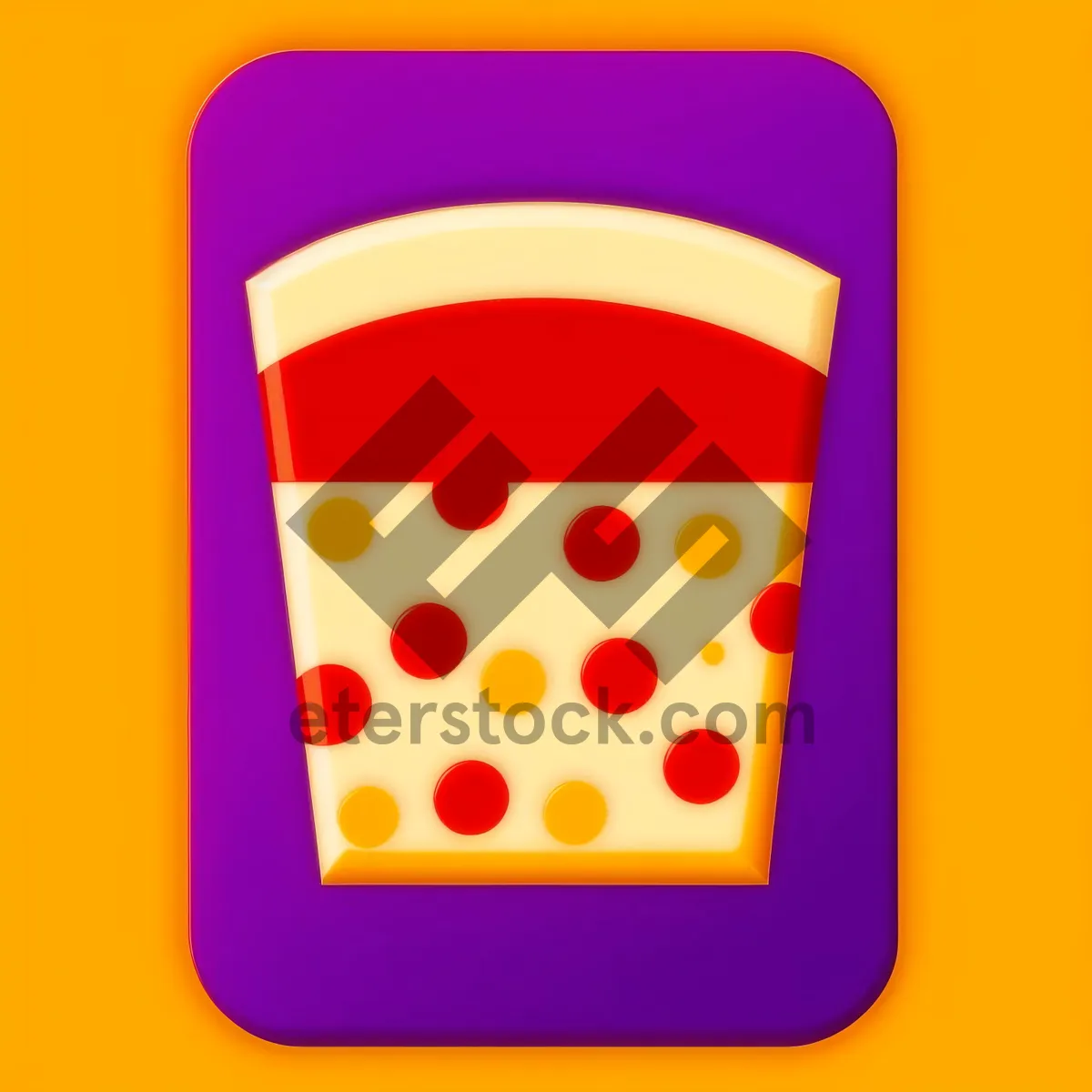 Picture of Vibrant Purple Chrome Button with 3D Jelly Shadow