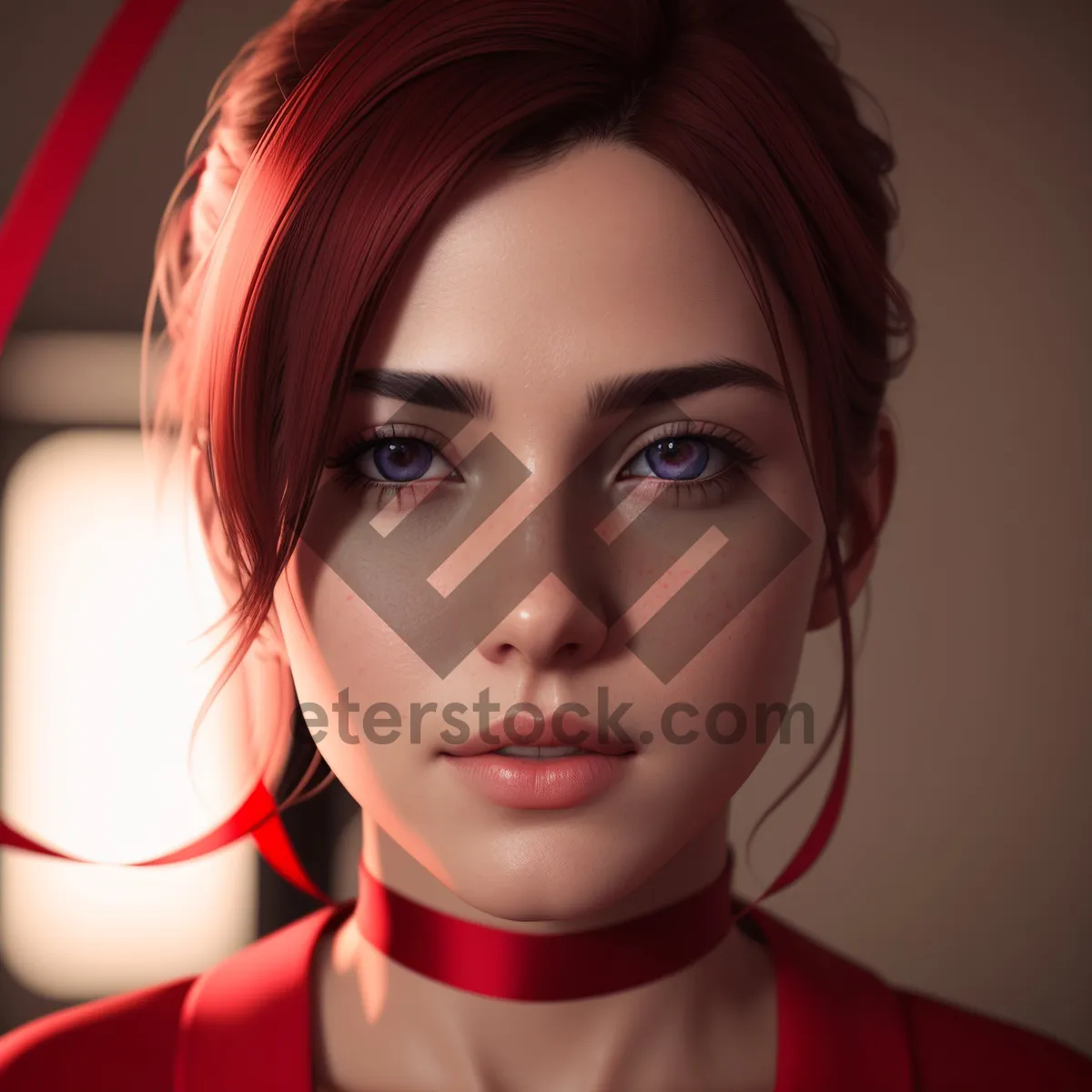 Picture of Stunning brunette model with captivating expression