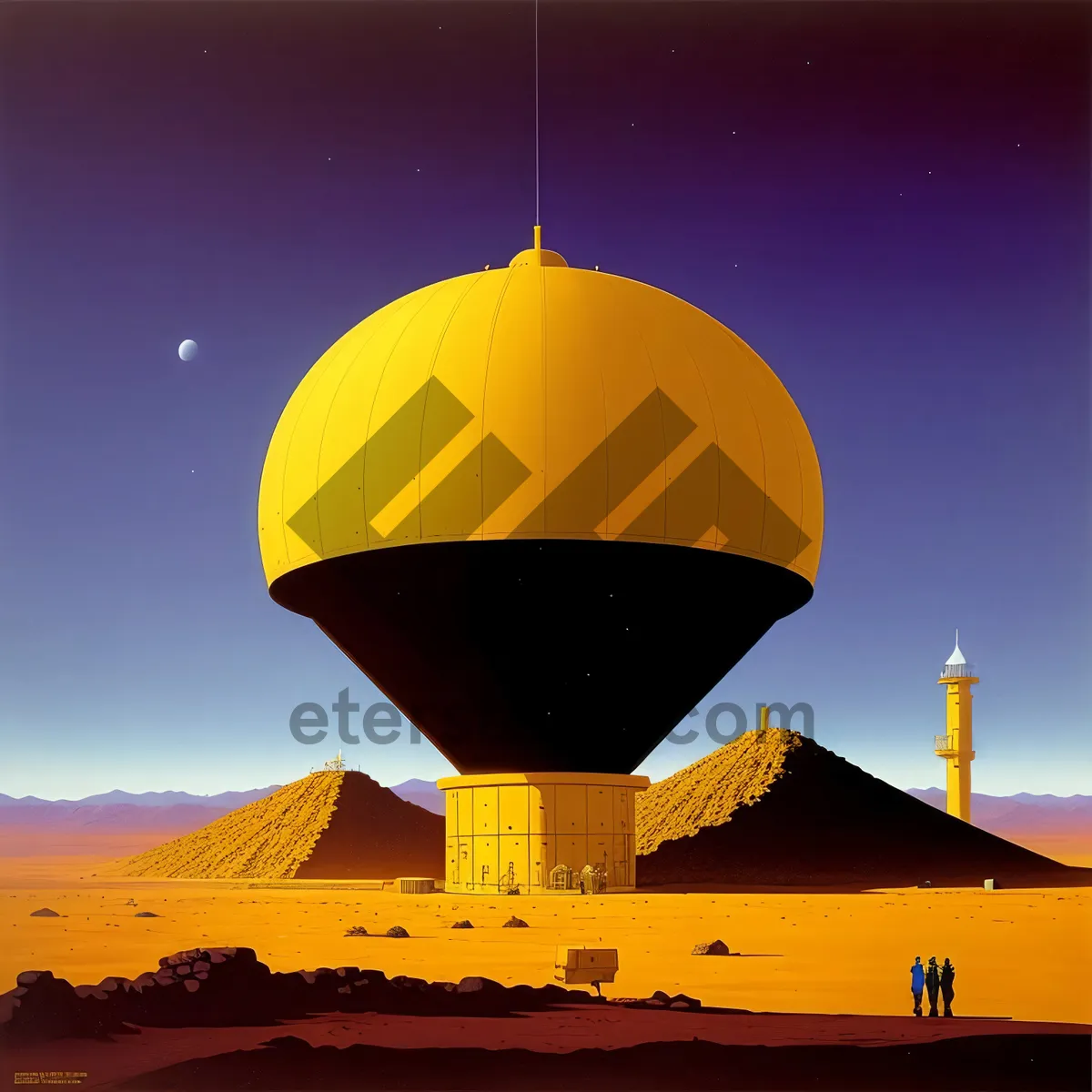 Picture of Golden Mosque under Blue Sky: Majestic Place of Worship