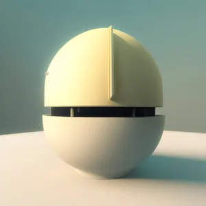 Egg Glass: Solid Symbol Ball - 3D Graphic Design