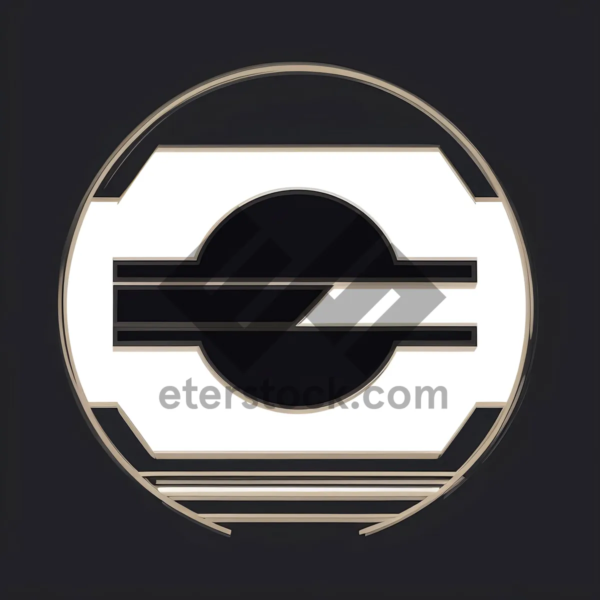 Picture of Sleek Metallic Round Symbol Icon