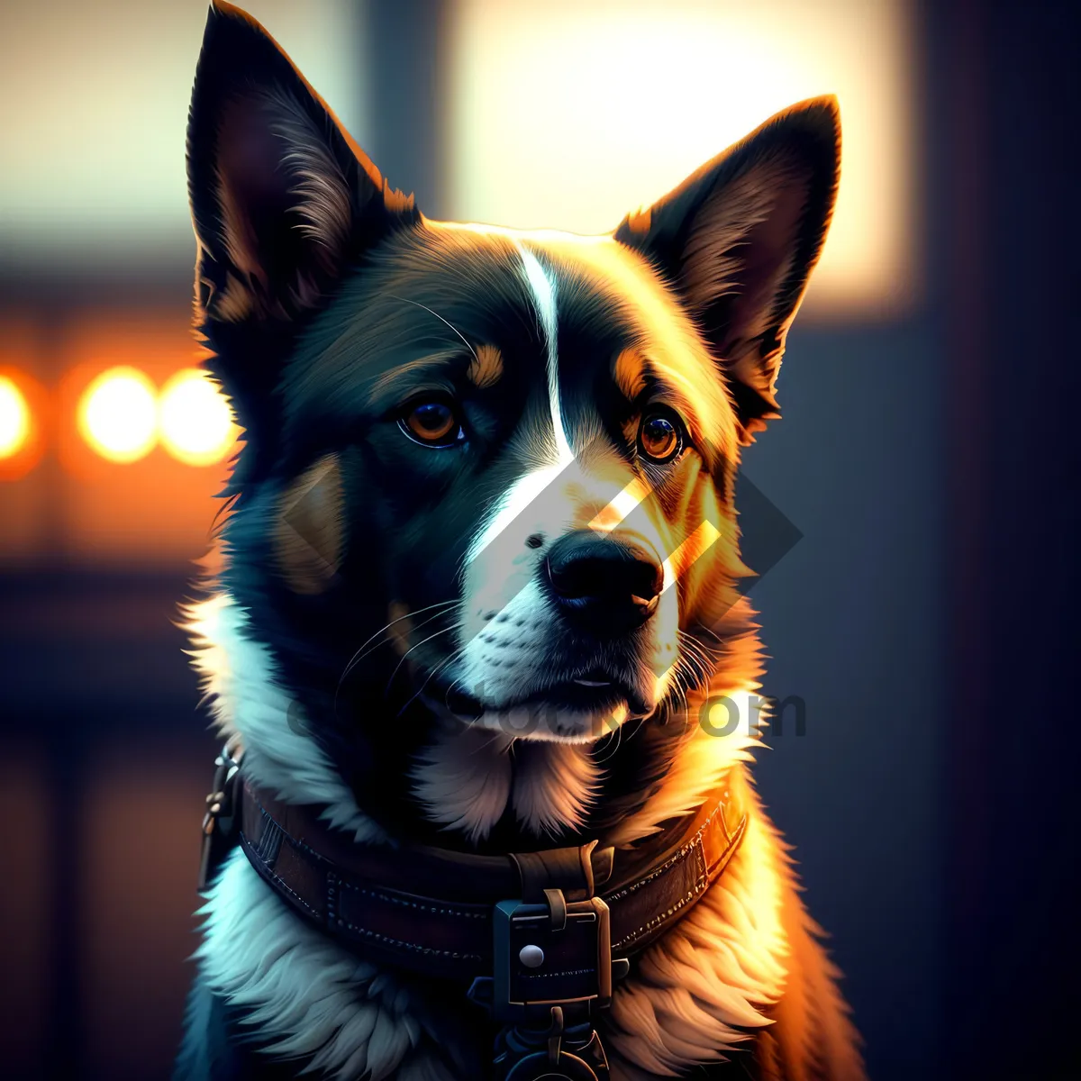 Picture of Beautiful Border Collie - Majestic Shepherd Dog Portrait