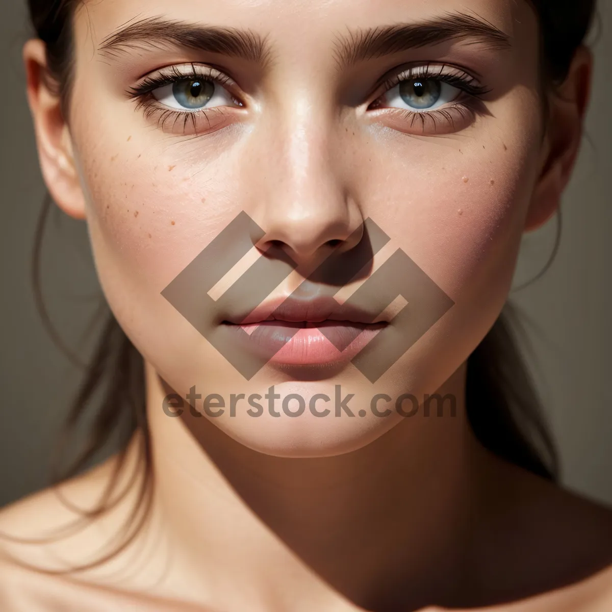 Picture of Stunning Beauty: Close-up Portrait of Attractive Model