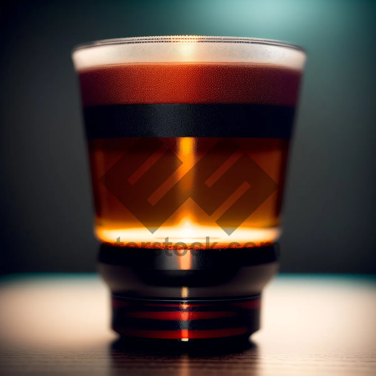 Picture of Cold Amber Lager in Transparent Beer Glass
