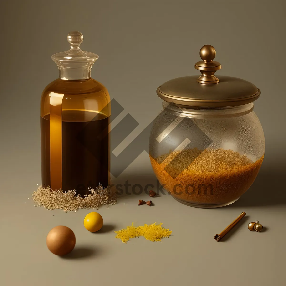 Picture of Traditional Herbal Tea in Glass Teapot