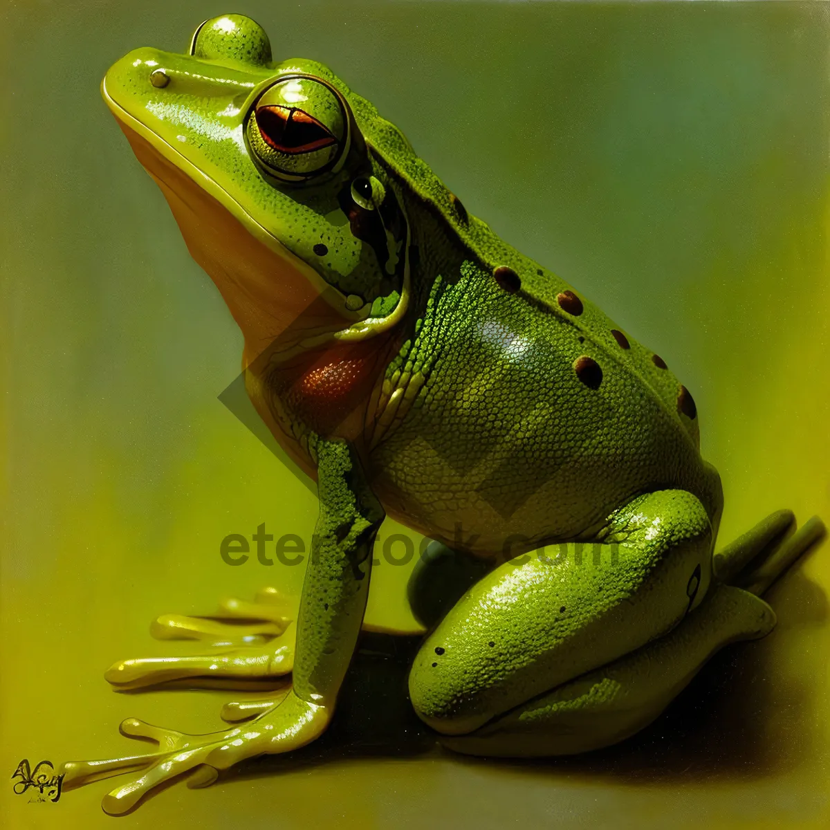 Picture of Bulging Orange Eyed Tree Frog