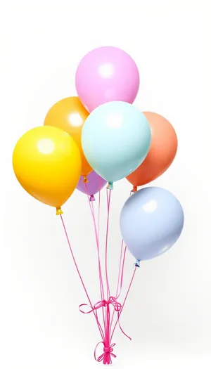 Bright balloon decorations for festive party celebration