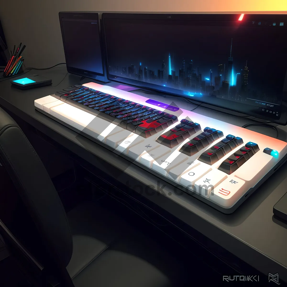 Picture of Digital Synth Keyboard: 3D Electronic Music Device