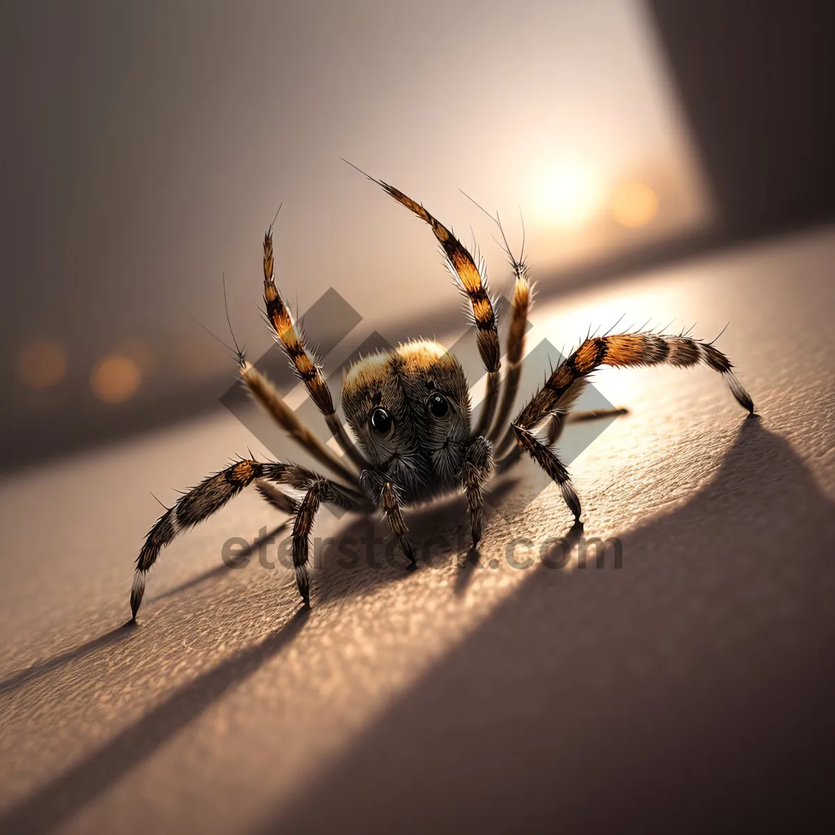 Picture of Scary Hairy: Close-up of Black and Gold Garden Spider