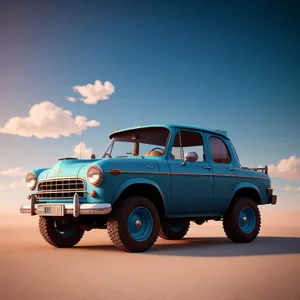 Fast and Powerful Truck on the Beach