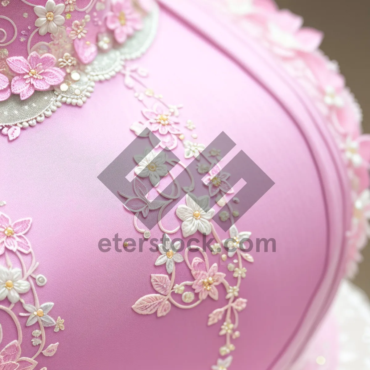 Picture of Pink Floral Decorative Celebration Ornament