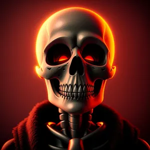 Spooky Pirate Skull with Bones