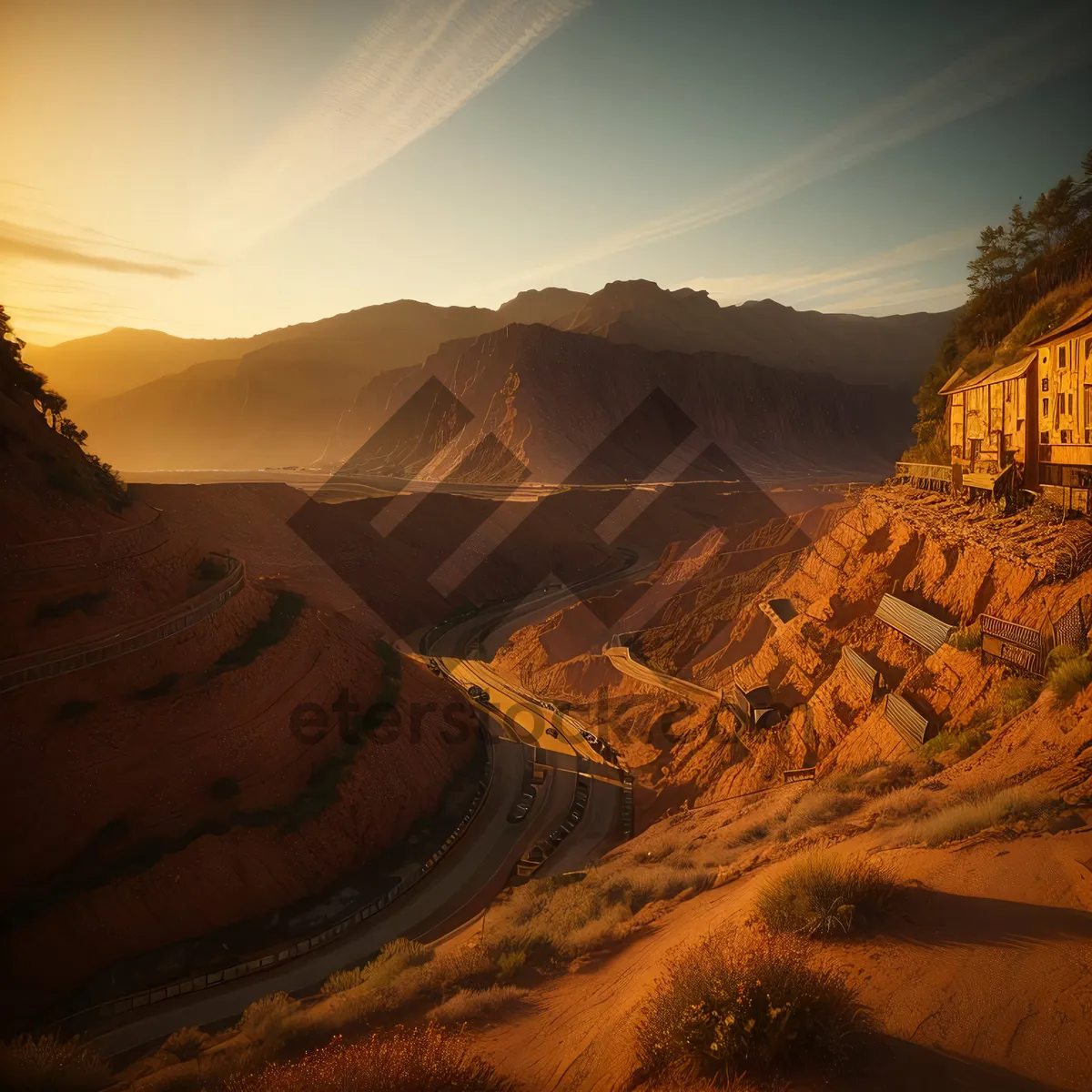 Picture of Sunset Canyon Landscape at Grand National Park