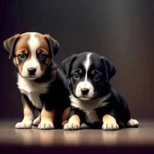 Obedient Bull Terrier Puppy - Studio Portrait