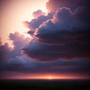 Vibrant Sunset, Illuminating the Clouds