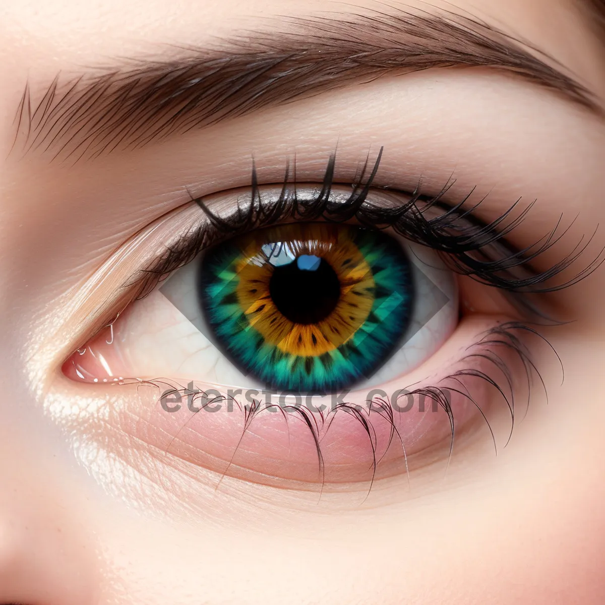 Picture of Mascara-clad bright eyes with captivating reflection