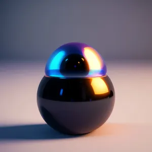 Gleaming 3D Glass Sphere Design