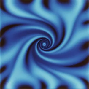 Glowing Swirling Fractal Wave Pattern