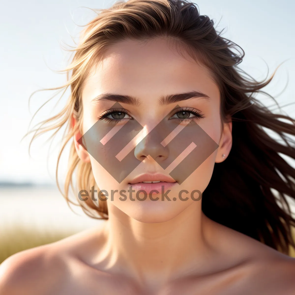 Picture of Sensual Beauty: Attractive Model with Gorgeous Hair