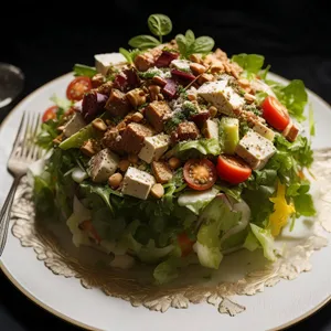 Delicious Gourmet Salad with Fresh Vegetables
