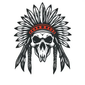 Black graphic art design element with silhouette symbol