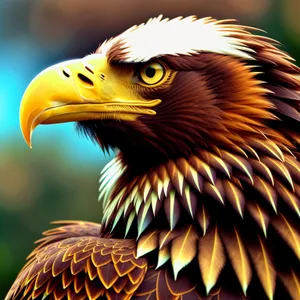 Wild Eagle Staring with Intensity