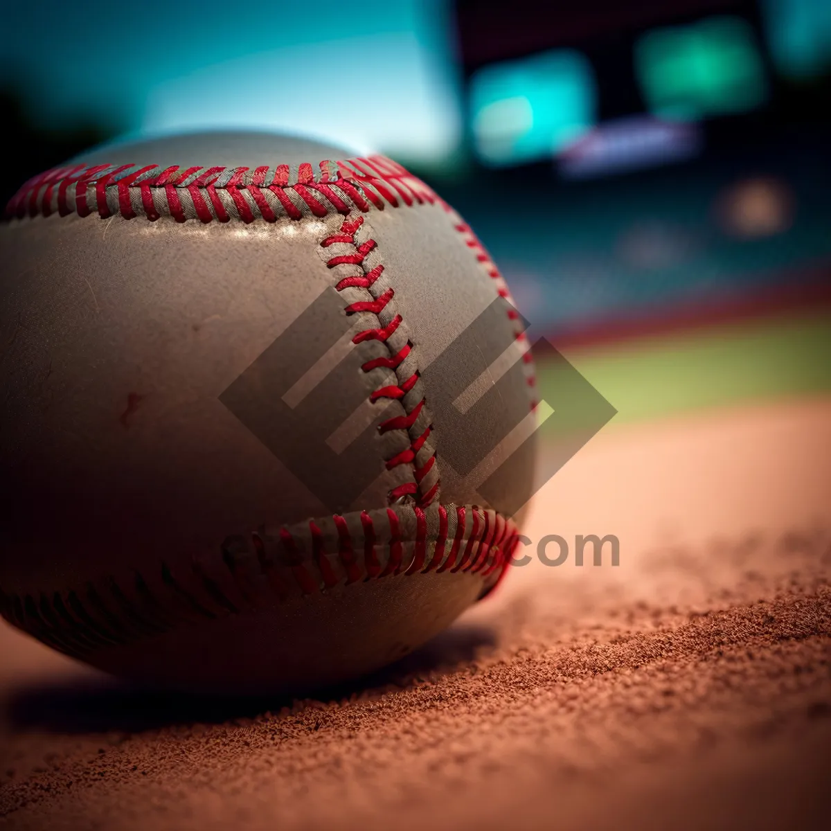 Picture of Leather Baseball Glove on Grass Field