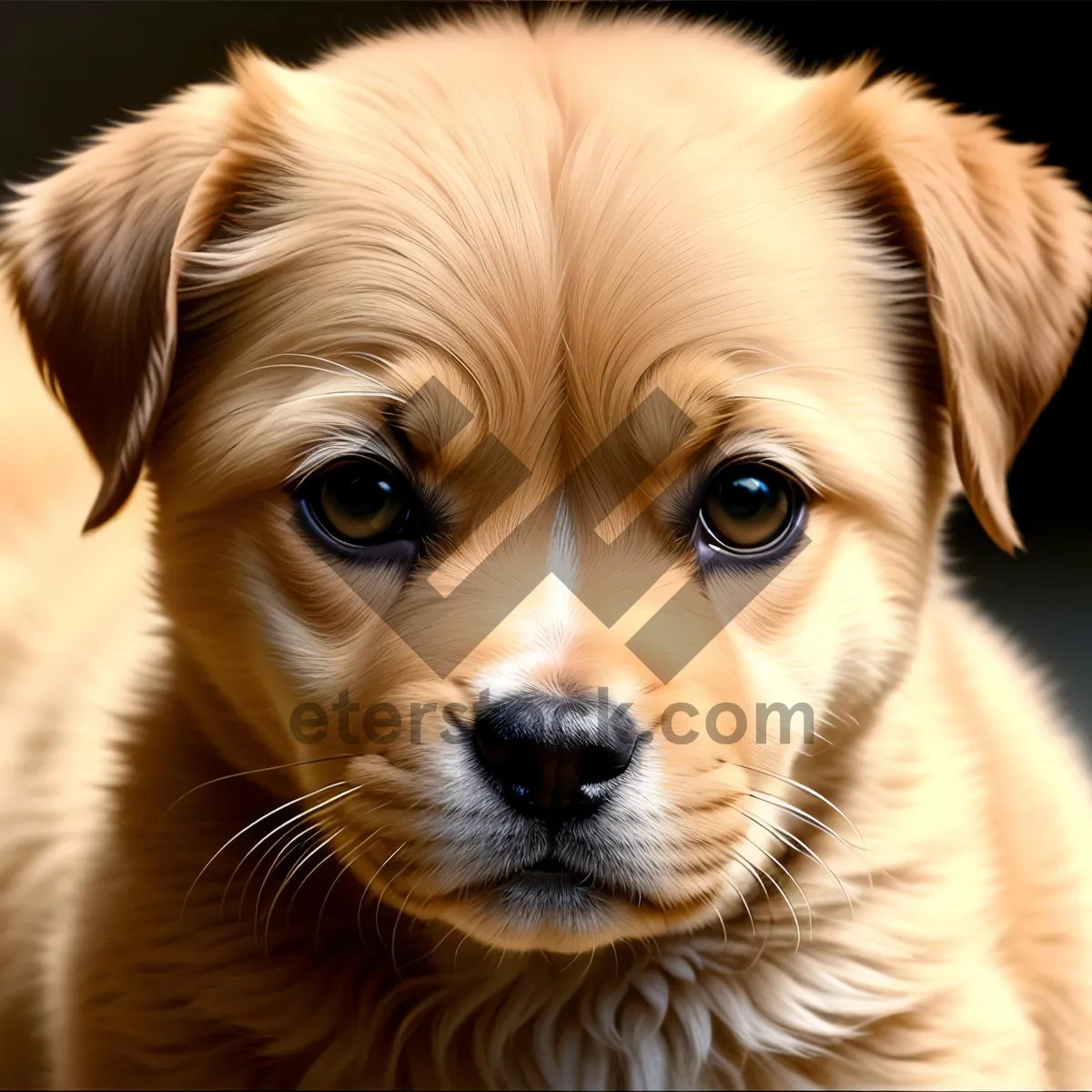 Picture of Adorable Golden Retriever Puppy with Brown Fur