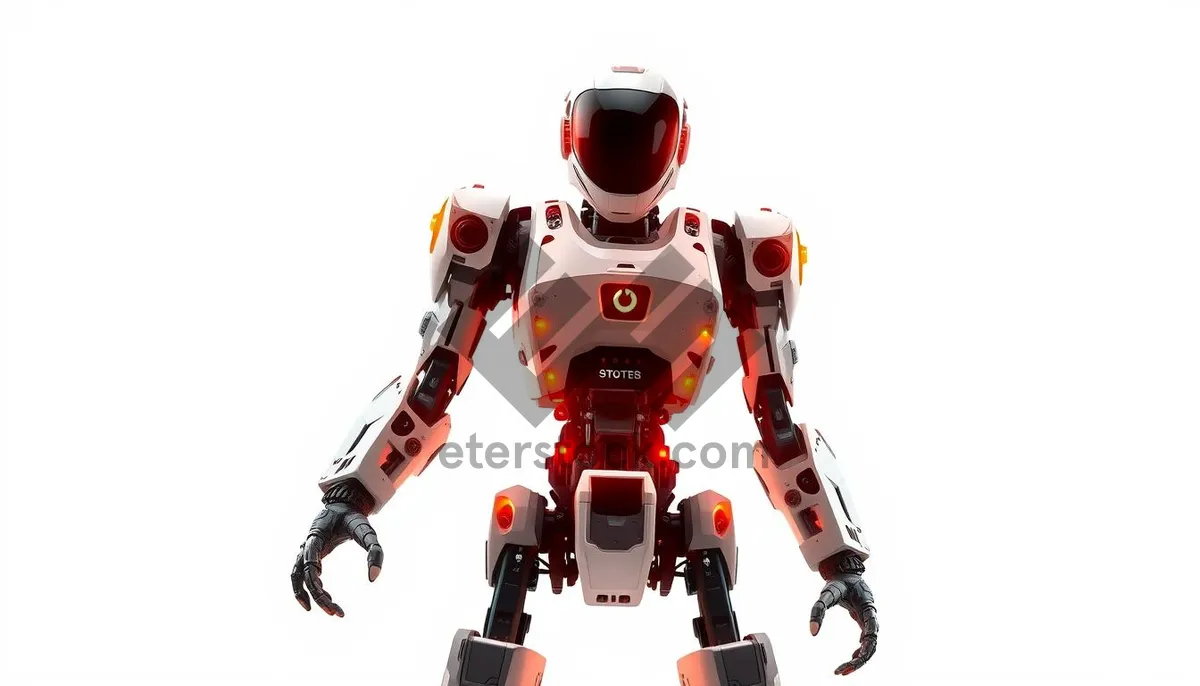 Picture of Futuristic male robot plaything character in 3D technology