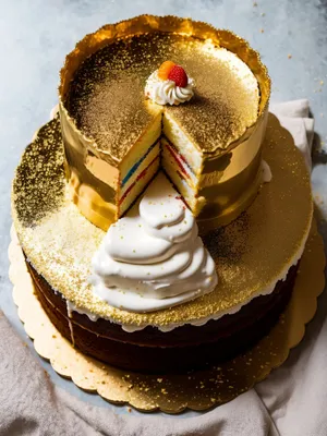 Delicious Fruit Cream Cake with Cowboy Hat