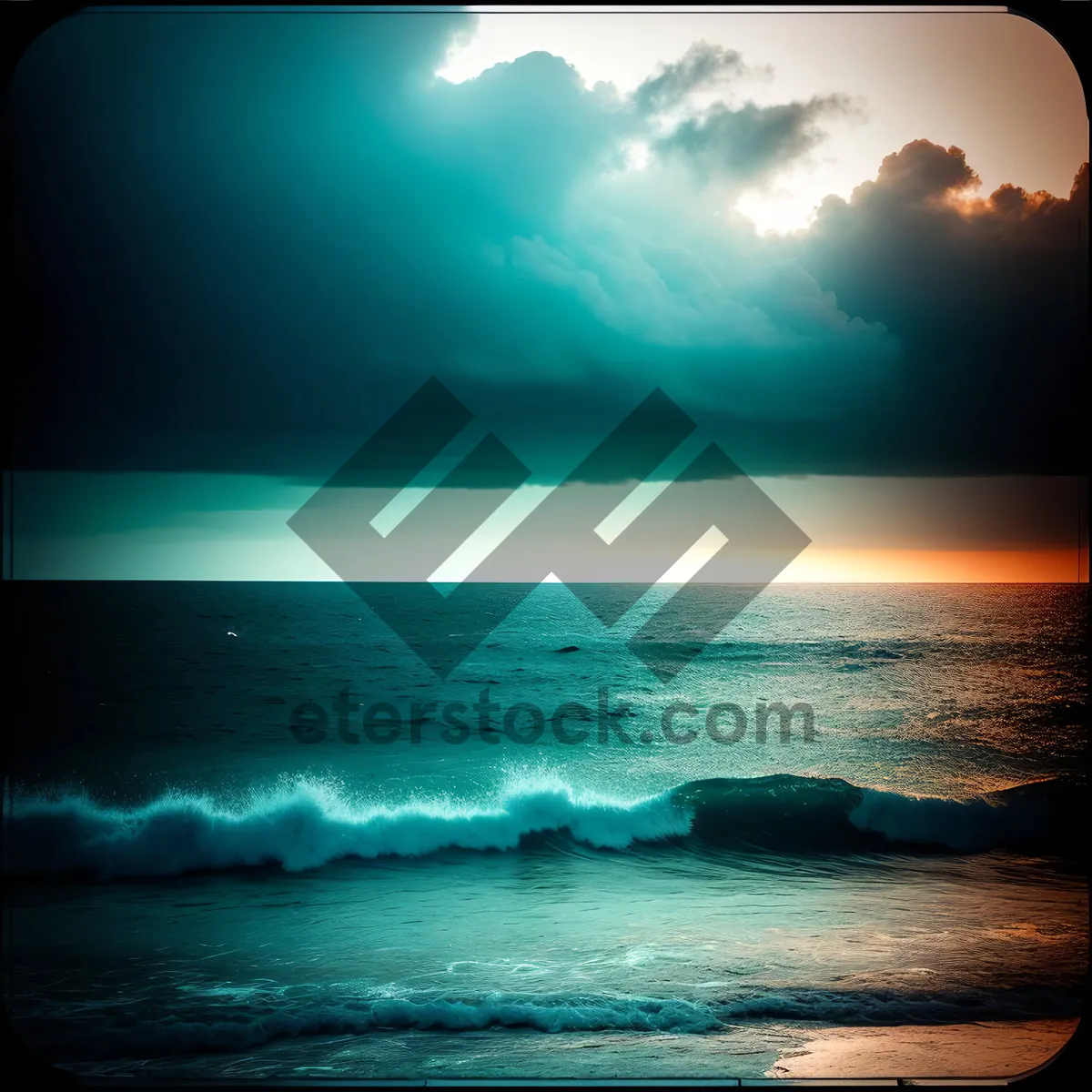 Picture of Sunset over Tropical Paradise Beach