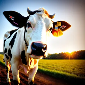 Ranch Sunset: Serene Cattle Grazing on Open Fields