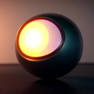 Shiny glass button with bright reflections