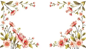 Floral Silhouette Graphic Design Art Element