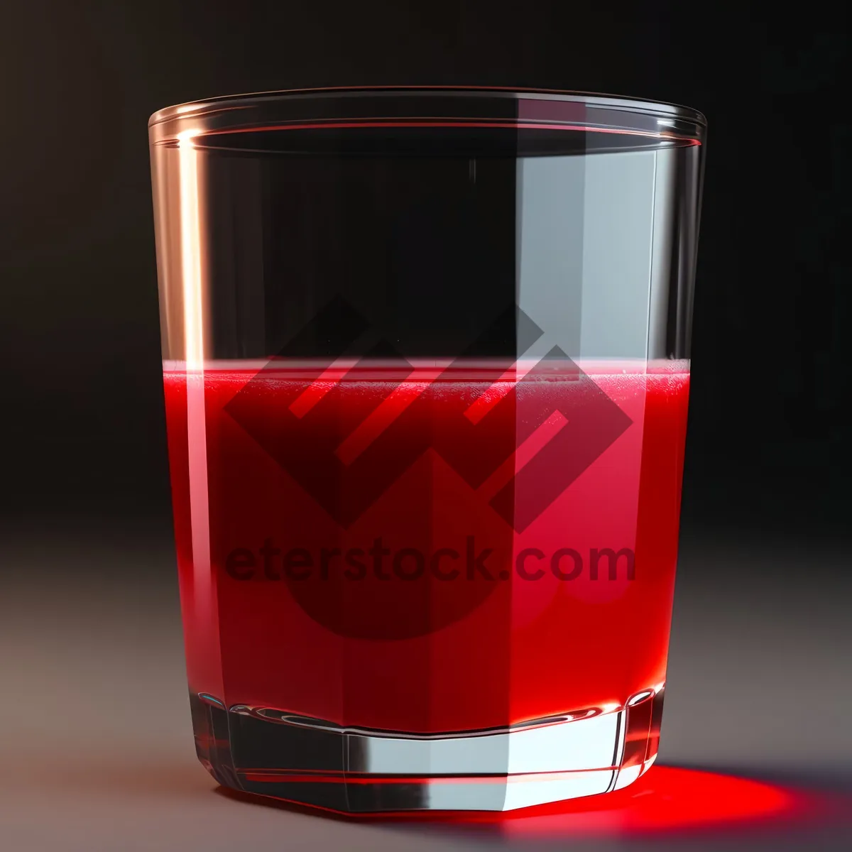 Picture of Sparkling Celebration: Red Wine in Transparent Glass