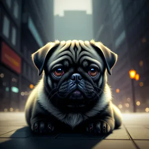 Pug Puppy - Cute Wrinkled Canine Friend