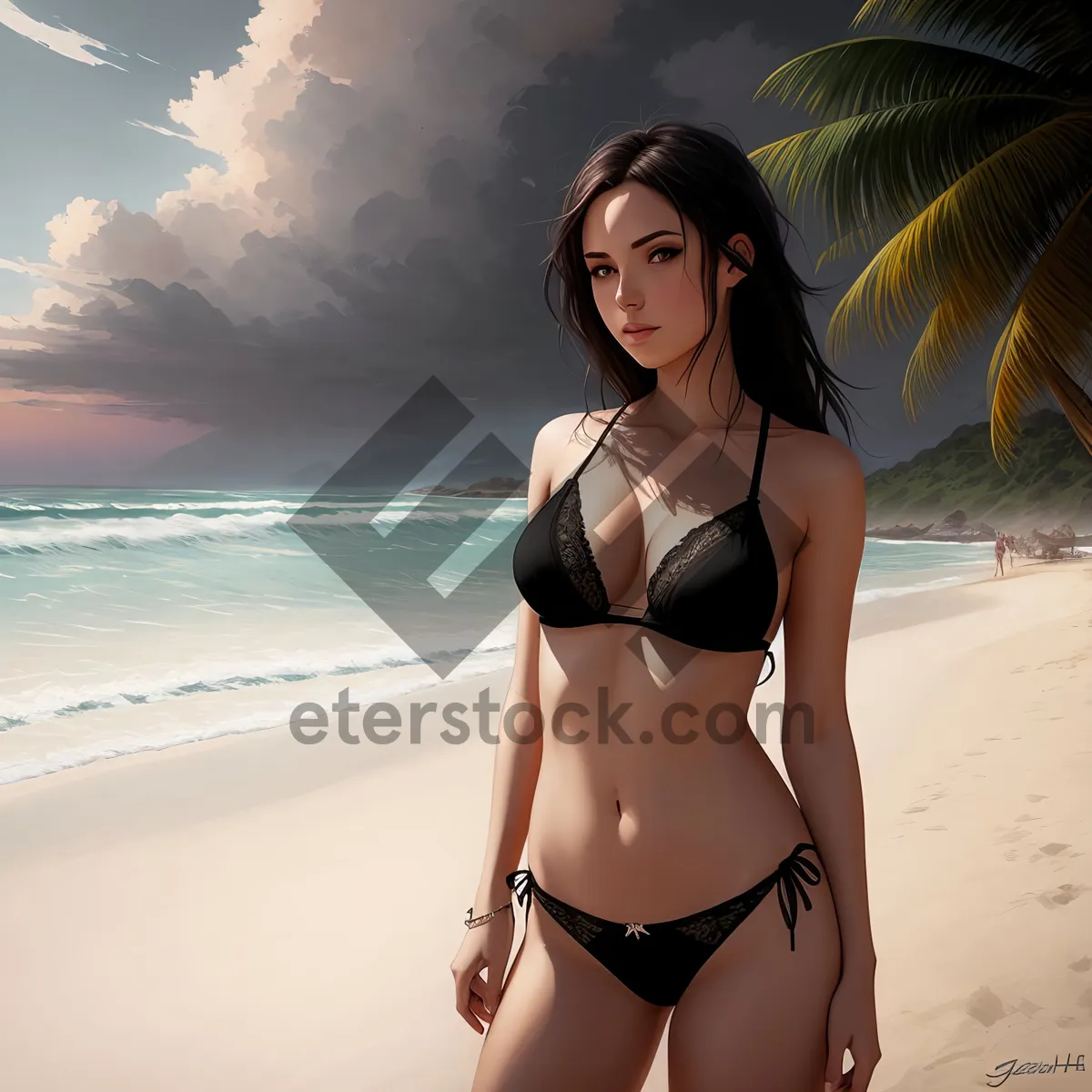 Picture of Seductive Beach Babe in Bikini - Alluring Swimwear Fashion