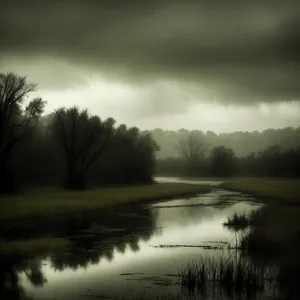 Tranquil Lake Reflection in Scenic Wilderness