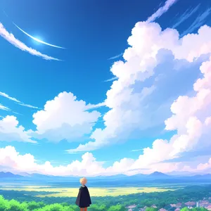 Sunset Skyline Silhouette: Captivating Dusk Scenic View
