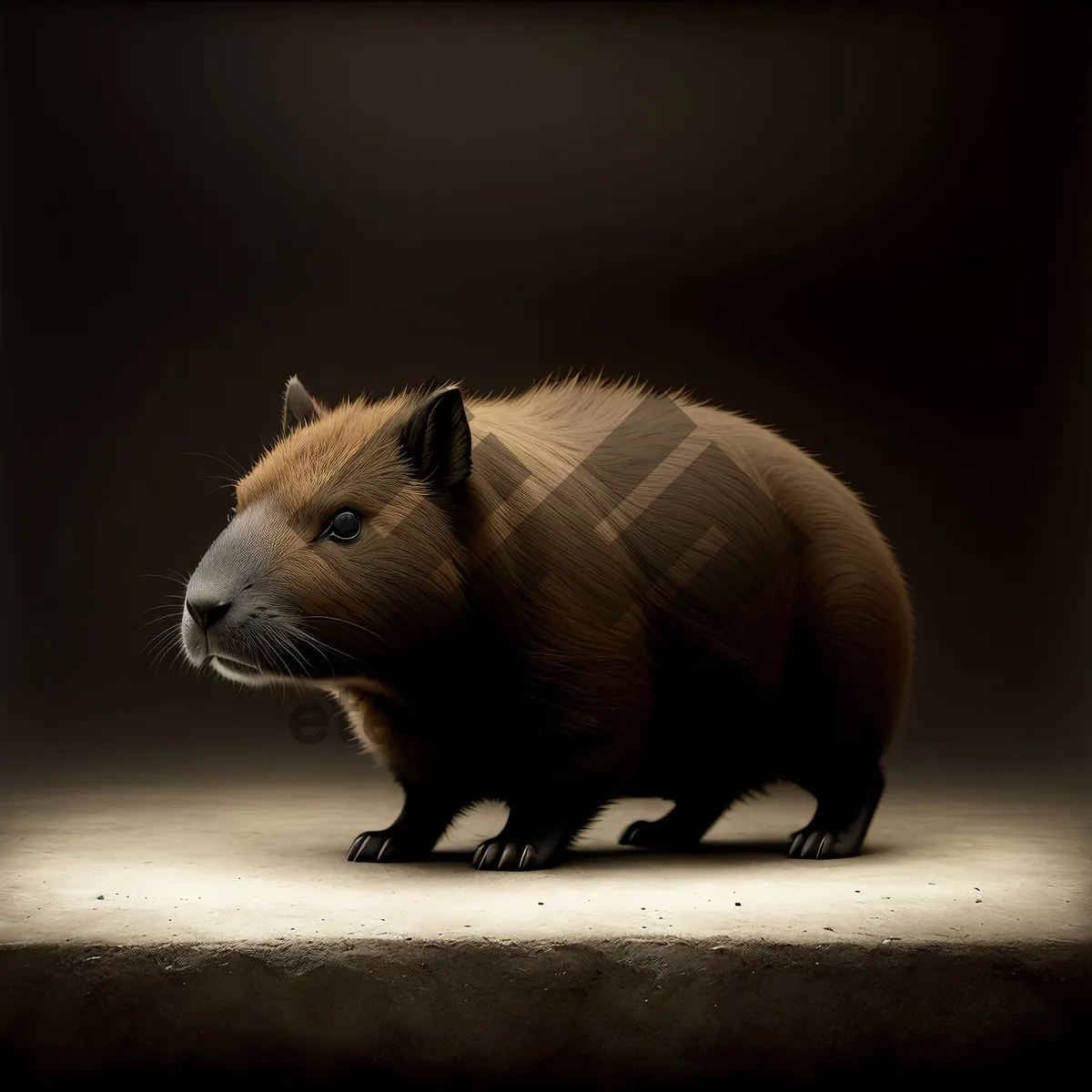 Picture of Cute Brown Piggy Bank with Wild Charm