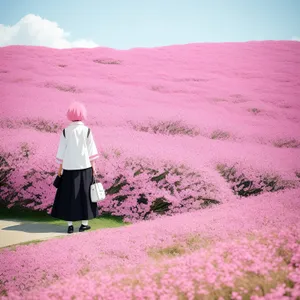 Colorful Blooms in a Vibrant Spring Garden Landscape