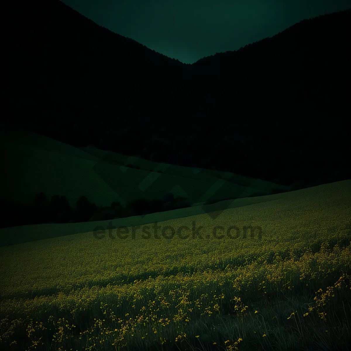 Picture of Vibrant Summer Countryside with Majestic Mountains